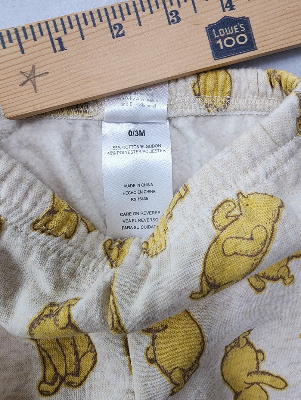 Disney Baby Winnie The Pooh 3Pc Outfit Set 0-3M Bear Hoodie Neutral - Picture 13 of 14